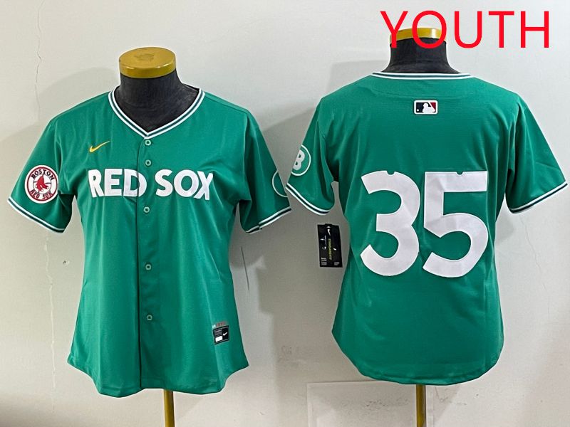 Youth 2025 Boston Red Sox #35 No Name Dark Green Joint Name Nike MLB Jersey style 8->youth mlb jersey->Youth Jersey